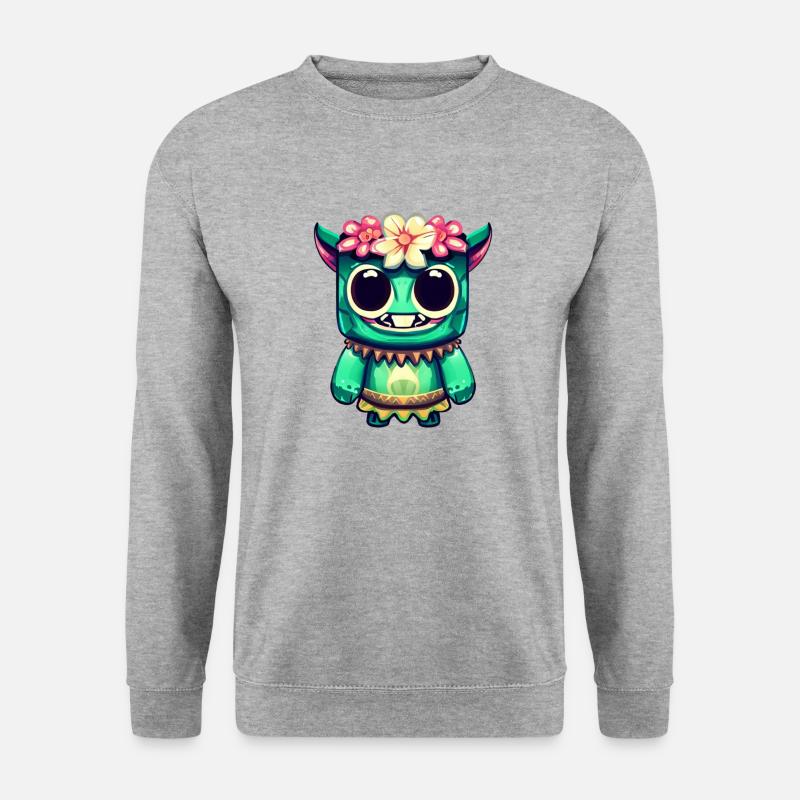 Kiddy Tikki Hawaii - Unisex Pullover - Weißgrau meliert