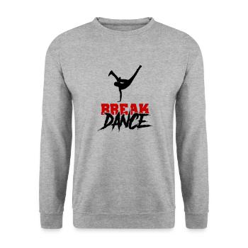 break dance 01 - Unisex Pullover - Weißgrau meliert - Vorne - Alina (178cm) & Michal (187cm)