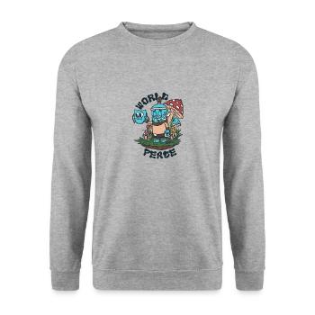 420 World Peace Gumble - Sweat-shirt Unisexe - gris chiné - Devant - Alina (178cm) & Michal (187cm)