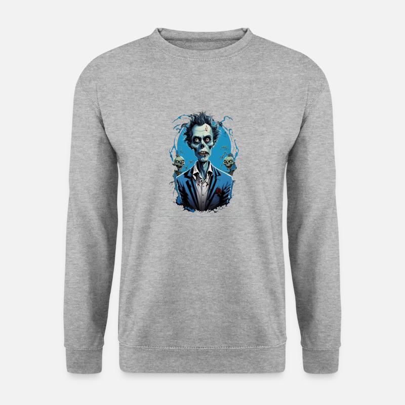 ZOMBIE im Kostüm 6 - Unisex Pullover - Weißgrau meliert