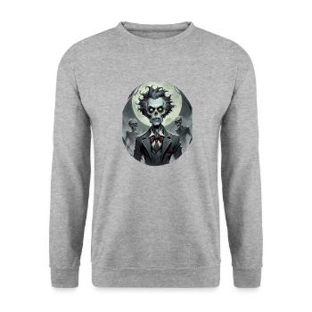 ZOMBIE en costume 11 - Sweat-shirt Unisexe - gris chiné - Devant - Alina (178cm) & Michal (187cm)
