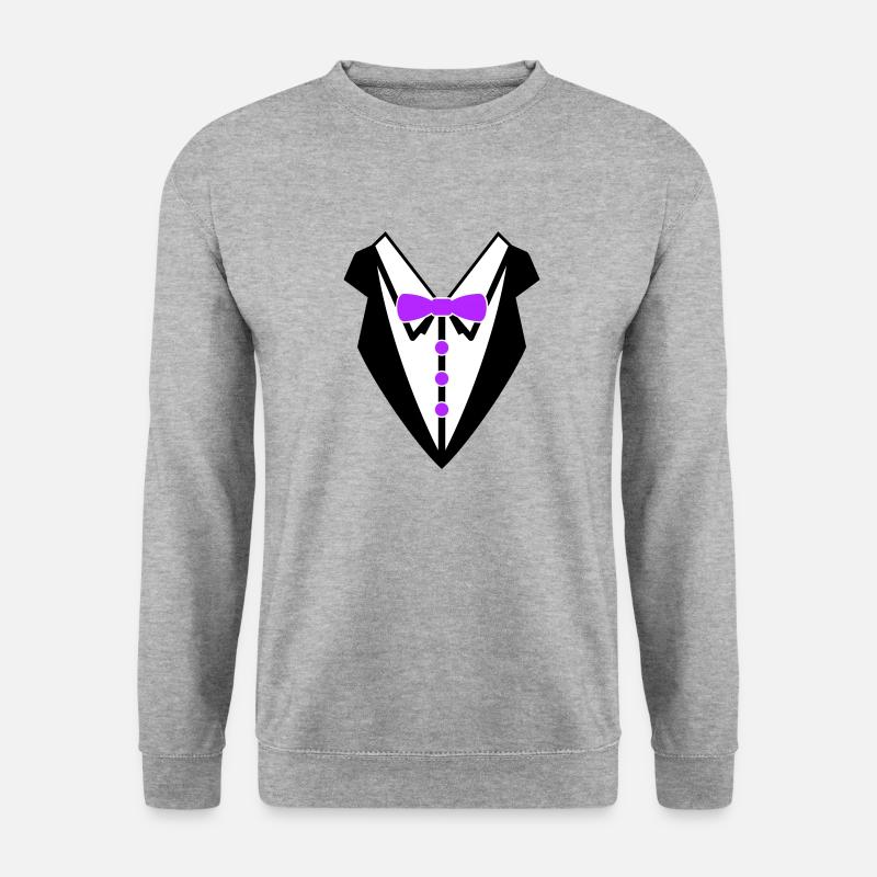 tuxedo 2 - Unisex Pullover - Weißgrau meliert