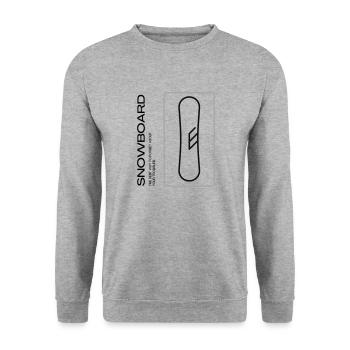 Snowboard - Vergiss deine Sorgen! - Unisex Pullover - Weißgrau meliert - Vorne - Alina (178cm) & Michal (187cm)