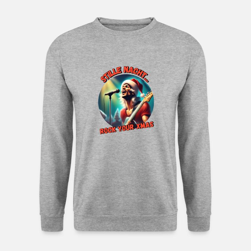Stille Nacht - Unisex Pullover - Weißgrau meliert