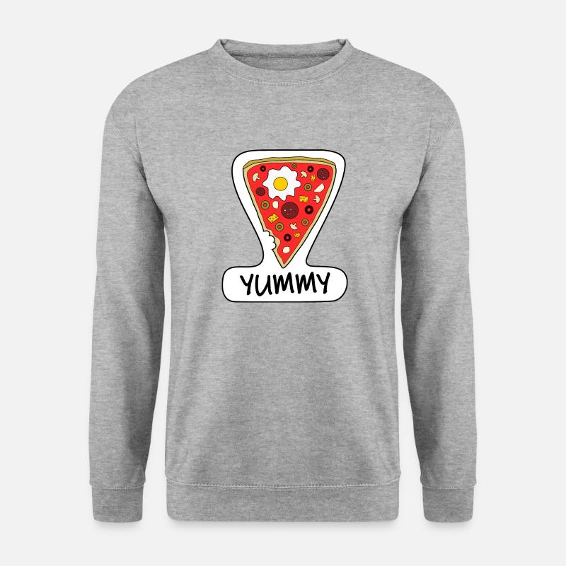 Yummy Sticker - Unisex Pullover - Weißgrau meliert