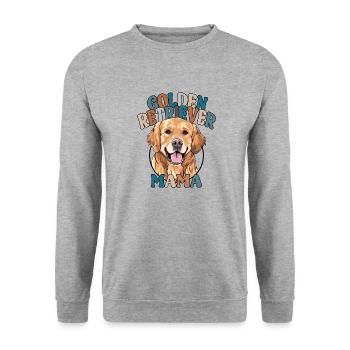 Golden Retriever Mama Hunde Hund Wilsigns - Unisex Pullover - Weißgrau meliert - Vorne - Alina (178cm) & Michal (187cm)