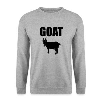 Greatest of all Time - Unisex Sweatshirt - salt & pepper - Front - Alina (178cm) & Michal (187cm)