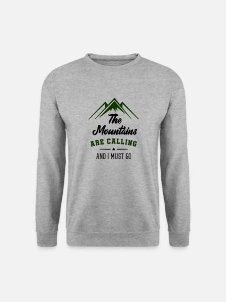 mountains calling i must go - Unisex Sweatshirt - salt & pepper