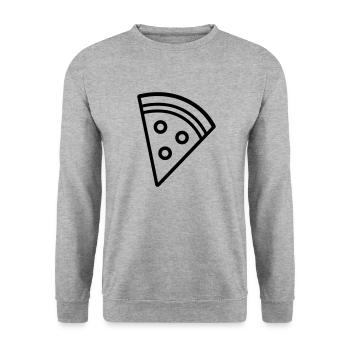 Pizza slice - Unisex Sweatshirt - salt & pepper - Front - Alina (178cm) & Michal (187cm)