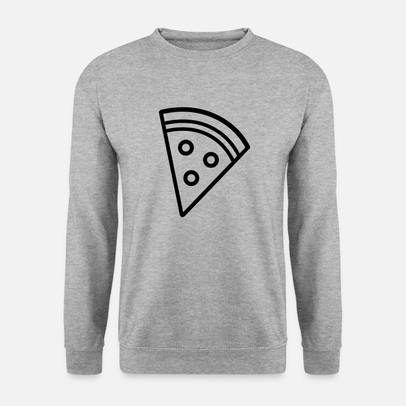 Pizzastück - Unisex Pullover - Weißgrau meliert