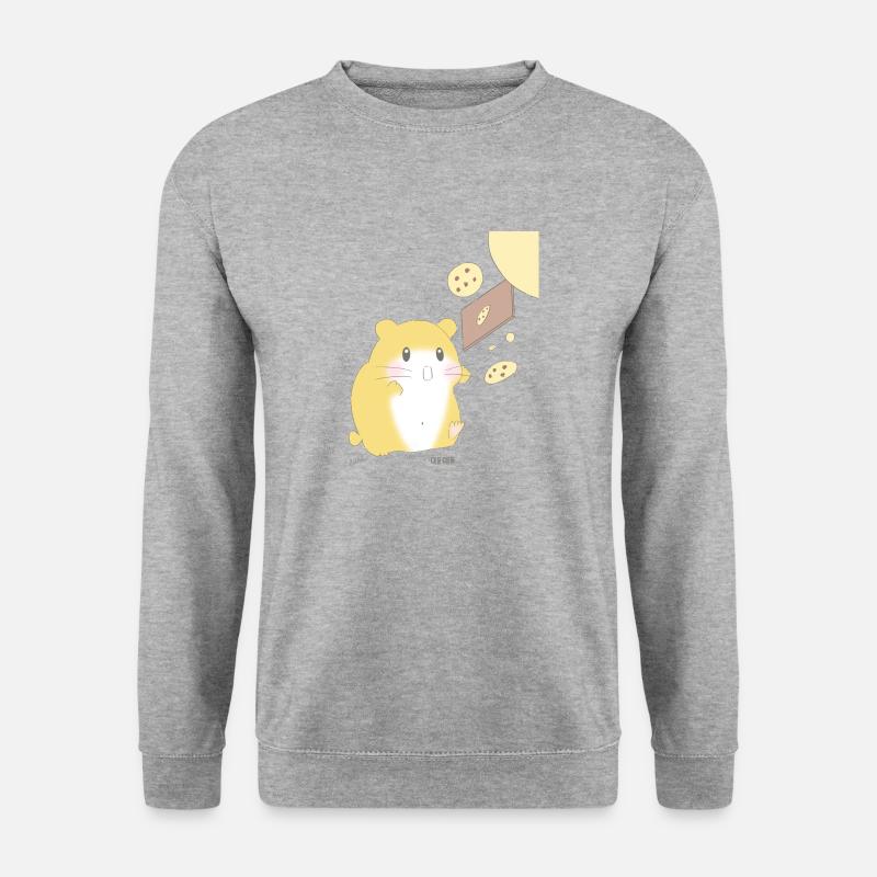 Backen Hamster Korea - Unisex Pullover - Weißgrau meliert