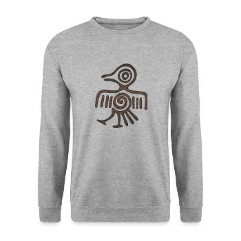 Maya Mexique Aztèque Mexicain Tribar Crâne Indien Inca - Sweat-shirt Unisexe - gris chiné - Devant - Alina (178cm) & Michal (187cm)