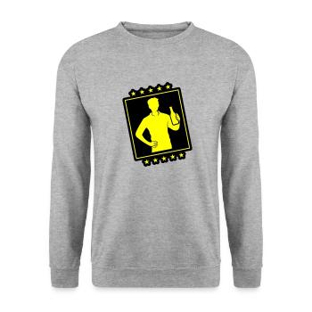Bier Trinken Party - Unisex Pullover - Weißgrau meliert - Vorne - Alina (178cm) & Michal (187cm)