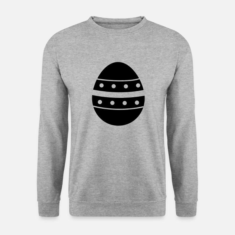 Ei - Unisex Pullover - Weißgrau meliert