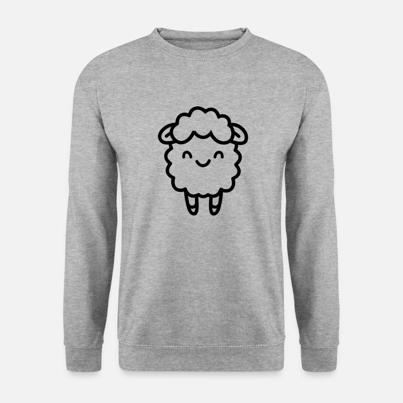 Schaf - Unisex Pullover - Weißgrau meliert
