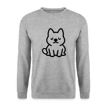 Dog - Unisex Sweatshirt - salt & pepper - Front - Alina (178cm) & Michal (187cm)