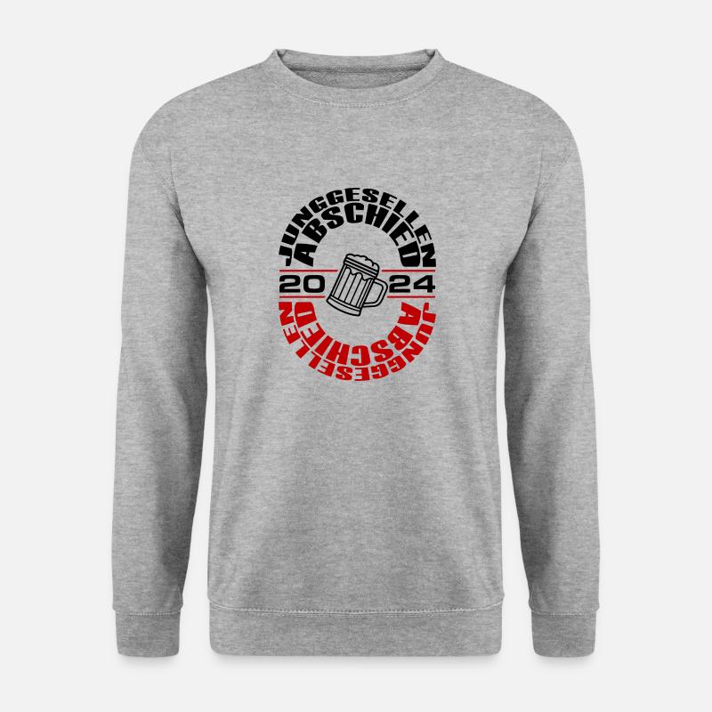 Junggesellen Abschied 2024 - Unisex Pullover - Weißgrau meliert