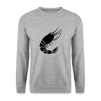 Shrimp - Unisex Sweatshirt - salt & pepper - Front - Alina (178cm) & Michal (187cm)