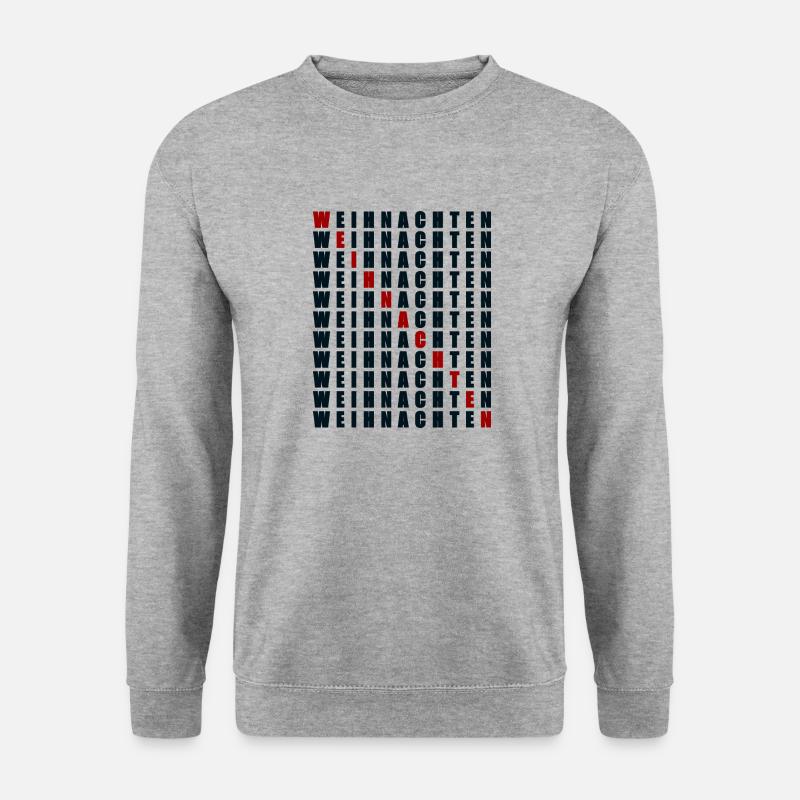 Weihnachten Weihnachten - Unisex Pullover - Weißgrau meliert