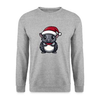 Armadillo Noël Noël - Sweat-shirt Unisexe - gris chiné - Devant - Alina (178cm) & Michal (187cm)