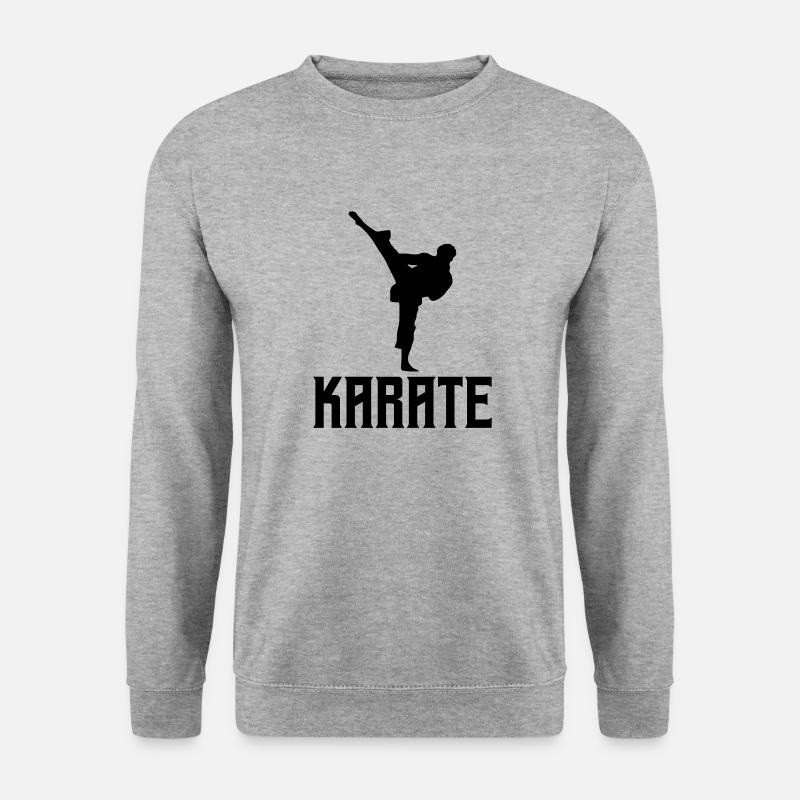 Karate - Unisex Pullover - Weißgrau meliert
