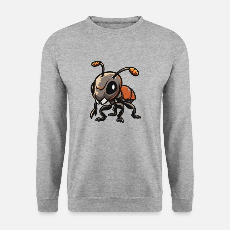 Ameise Comic - Unisex Pullover - Weißgrau meliert