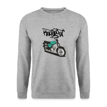 S51 (turquoise) // Illustration - Unisex Sweatshirt - salt & pepper - Front - Alina (178cm) & Michal (187cm)