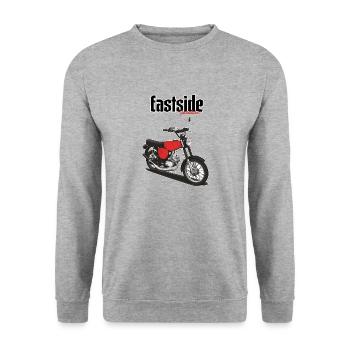 S51 (red) // Illustration - Unisex Sweatshirt - salt & pepper - Front - Alina (178cm) & Michal (187cm)