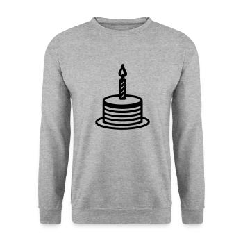 Birthday cake - Unisex Sweatshirt - salt & pepper - Front - Alina (178cm) & Michal (187cm)