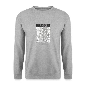 Heiligensee Flow - Berlin - Reinickendorf - Unisex Pullover - Weißgrau meliert - Vorne - Alina (178cm) & Michal (187cm)