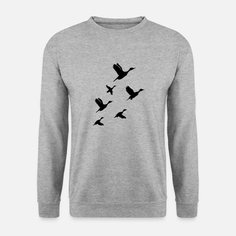 gaggle of geese - Unisex Pullover - Weißgrau meliert