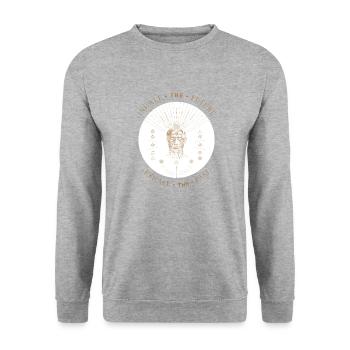 Head 25 - Unisex Sweatshirt - salt & pepper - Front - Alina (178cm) & Michal (187cm)
