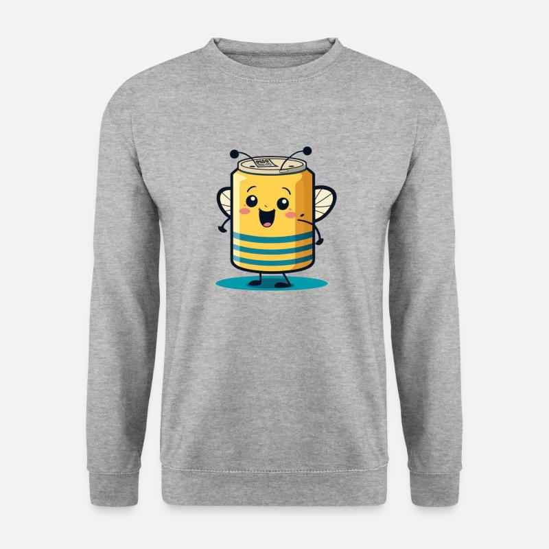 Biene die Bierdose - Unisex Pullover - Weißgrau meliert