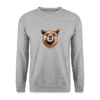 porter - Sweat-shirt Unisexe - gris chiné - Devant - Alina (178cm) & Michal (187cm)