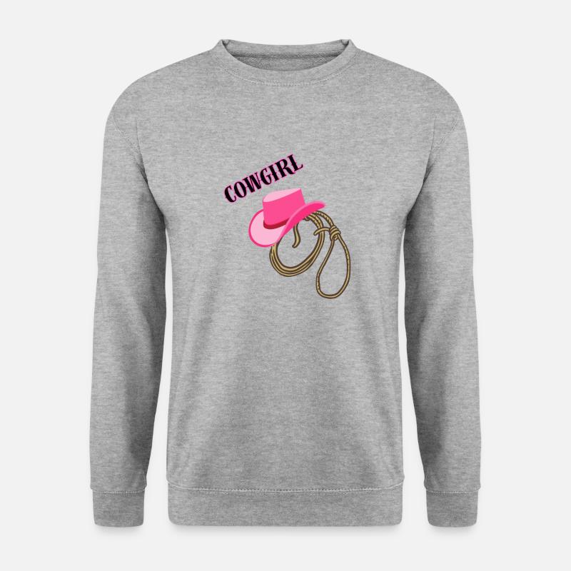 Cowgirls Hut - Unisex Pullover - Weißgrau meliert