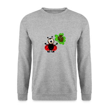 Marini shamrock - Unisex Sweatshirt - salt & pepper - Front - Alina (178cm) & Michal (187cm)
