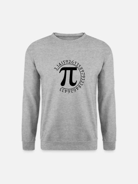 Pi die unendliche Zahl - Unisex Pullover - Weißgrau meliert