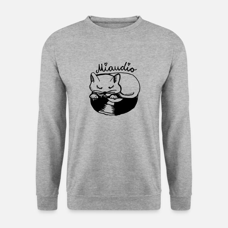 miaudio 1 - Unisex Pullover - Weißgrau meliert