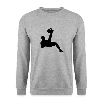 Soccer Player Soccer Soccer Player Soccer Player - Unisex Sweatshirt - salt & pepper - Front - Alina (178cm) & Michal (187cm)