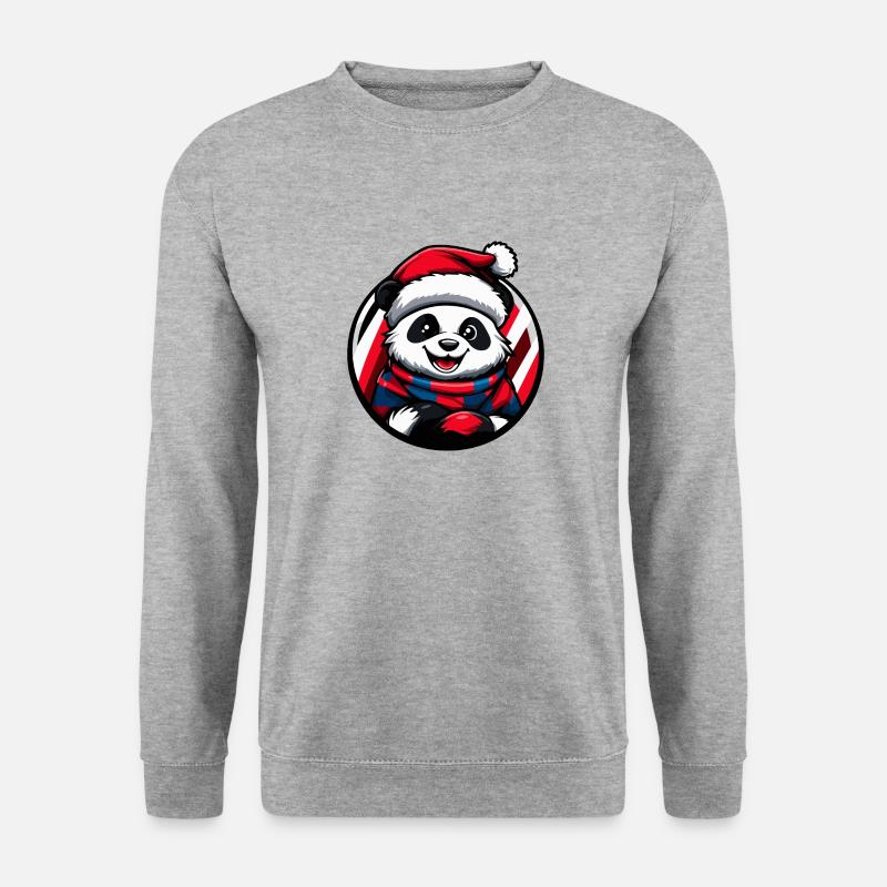 Panda Noël Noël - Sweat-shirt Unisexe - gris chiné