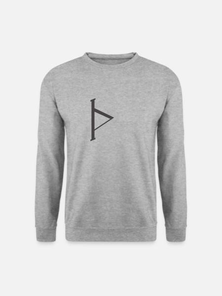 Wikinger Runen Thurisaz - Unisex Pullover - Weißgrau meliert