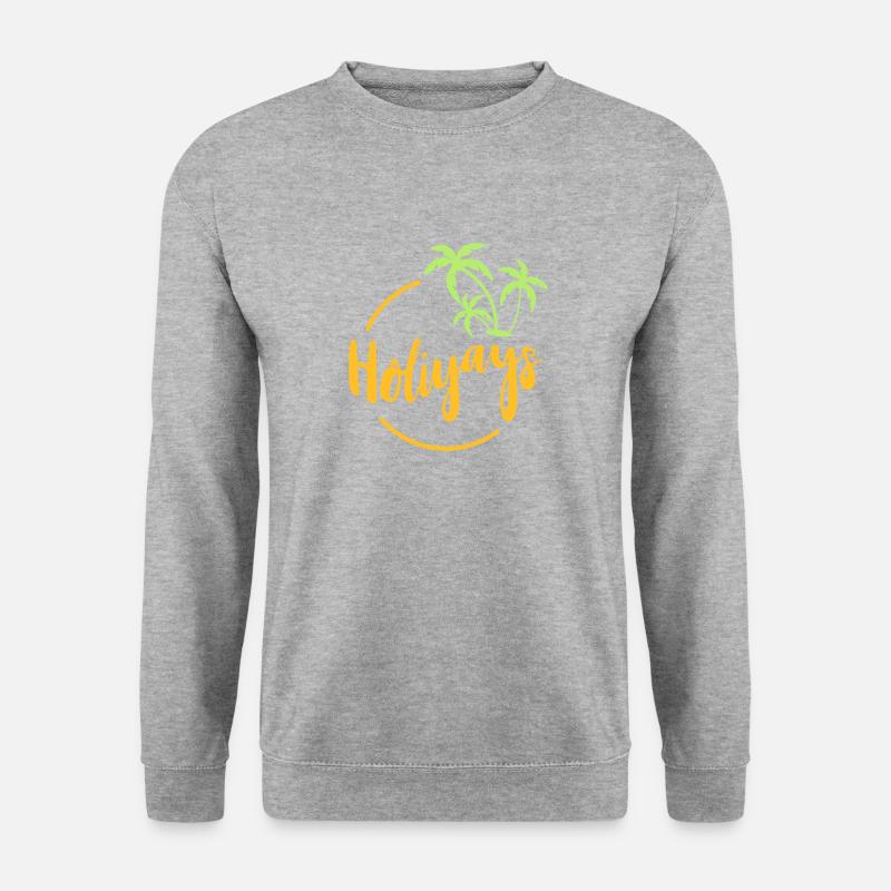 Ferien. Reise. Reise. Ferien. Ausflug. Geschenk - Unisex Pullover - Weißgrau meliert