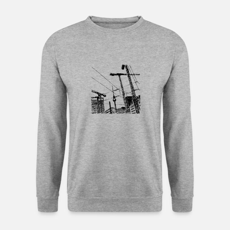 Berlin - Unisex Pullover - Weißgrau meliert