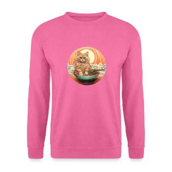 Chat de nouilles - Sweat-shirt Unisexe - rose - Devant