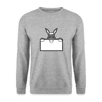sign wall wall half text field surface write - Unisex Sweatshirt - salt & pepper - Front - Alina (178cm) & Michal (187cm)