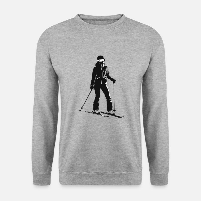 I love Ski - Motivational Design - Unisex Sweatshirt - salt & pepper