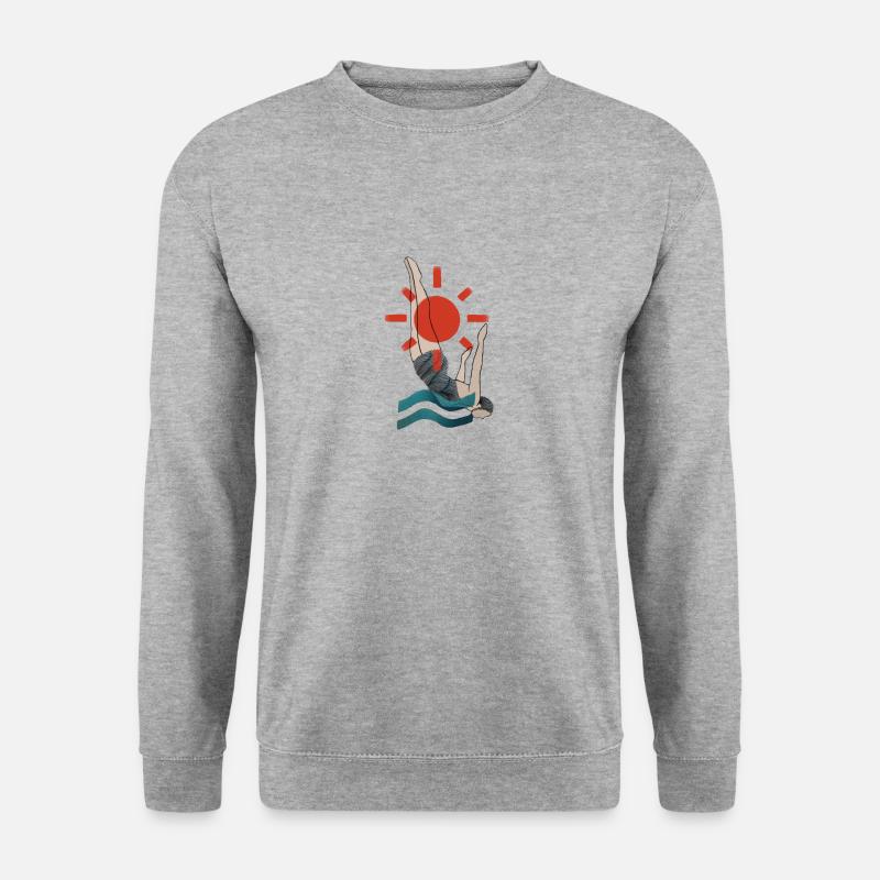 Sprung - Unisex Pullover - Weißgrau meliert
