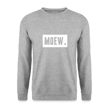 Meow Miau Cat Cat Mieze Paw Gift Idea - Unisex Sweatshirt - salt & pepper - Front - Alina (178cm) & Michal (187cm)