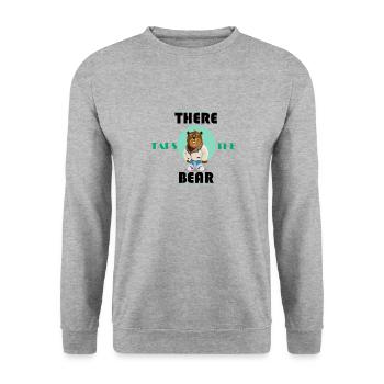 The bear quivers Denglish Funny Funny - Unisex Sweatshirt - salt & pepper - Front - Alina (178cm) & Michal (187cm)