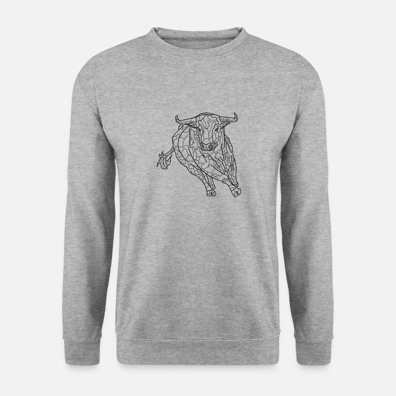 Rasender Stier - Unisex Pullover - Weißgrau meliert